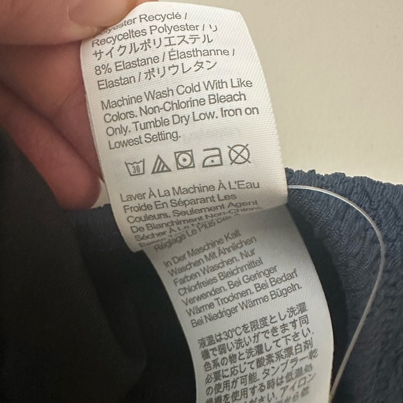 J.Crew Textured Curved-Waist Cheeky Bikini Swim Bottom Size XS Dark Blue - Picture 5 of 6